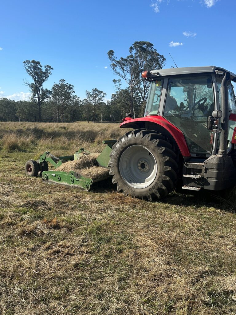 Tractor slashing grass sydney nsw